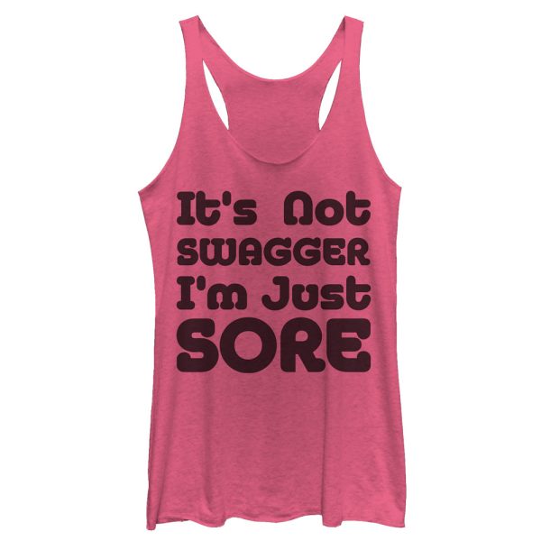 Women_s CHIN UP Not Swagger Just Sore Racerback Tank Top