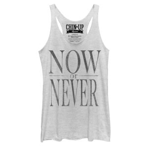 Women_s CHIN UP Now or Never Racerback Tank Top