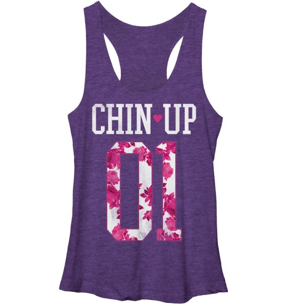 Women_s CHIN UP Number One Racerback Tank Top