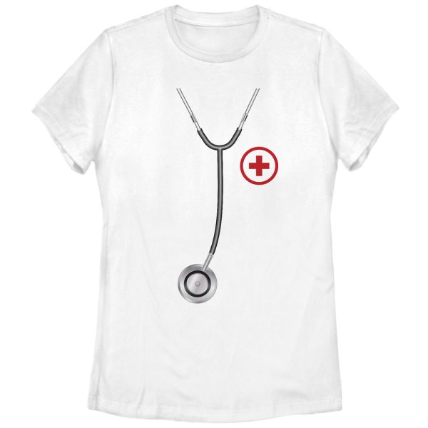 Women_s CHIN UP Nurse Stethoscope Medical Cross T-Shirt