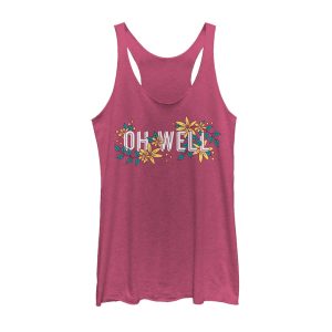 Women_s CHIN UP Oh Well Flower Racerback Tank Top