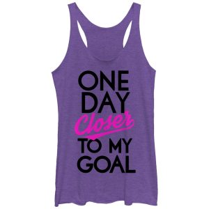 Women_s CHIN UP One Day Closer to My Goal Racerback Tank Top