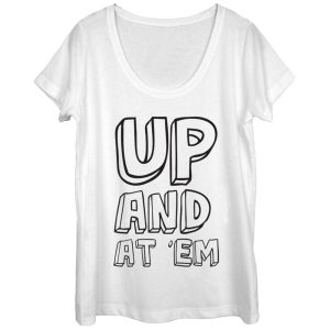 Women_s CHIN UP Outline Up and At Em Scoop Neck