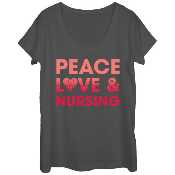 Women_s CHIN UP Peace Love and Nursing Scoop Neck