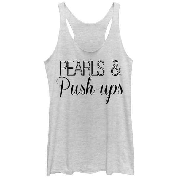 Women_s CHIN UP Pearls and Push-Ups Racerback Tank Top