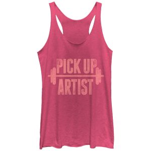 Women_s CHIN UP Pick Up Artist Racerback Tank Top