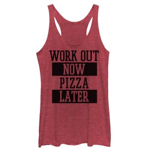 Women_s CHIN UP Pizza Later Racerback Tank Top