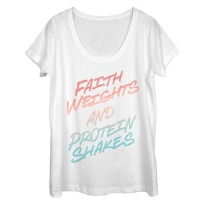 Women_s CHIN UP Protein Shake Trio Scoop Neck