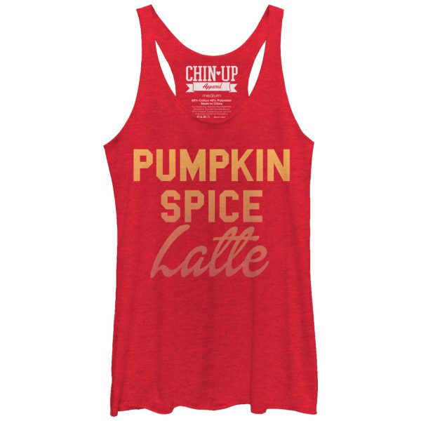 Women_s CHIN UP Pumpkin Spice Latte Racerback Tank Top