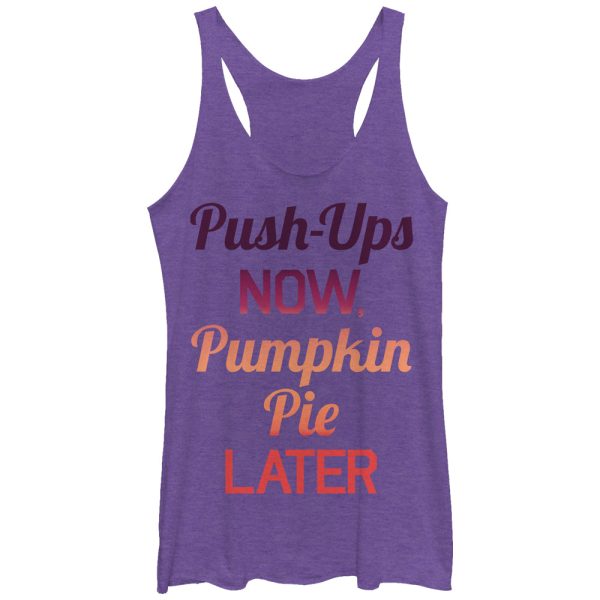 Women_s CHIN UP Push-Ups and Pumpkin Pie Racerback Tank Top