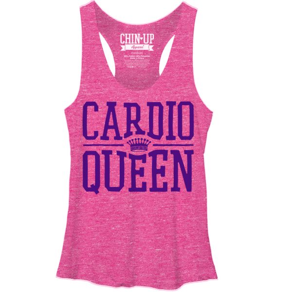 Women_s CHIN UP Queen of Cardio Racerback Tank Top