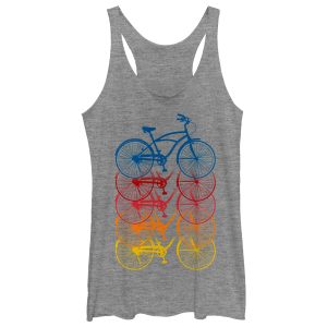 Women_s CHIN UP Rainbow Bike Racerback Tank Top