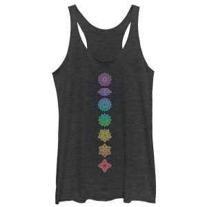 Women_s CHIN UP Rainbow Chakra Racerback Tank Top