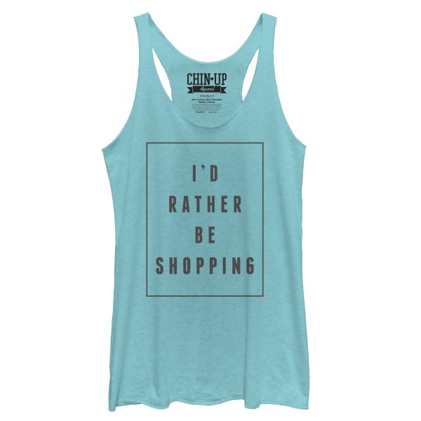 Women_s CHIN UP Rather Be Shopping Racerback Tank Top