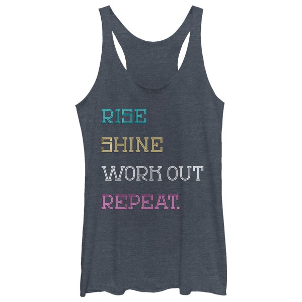 Women_s CHIN UP Rise Shine Repeat Racerback Tank Top