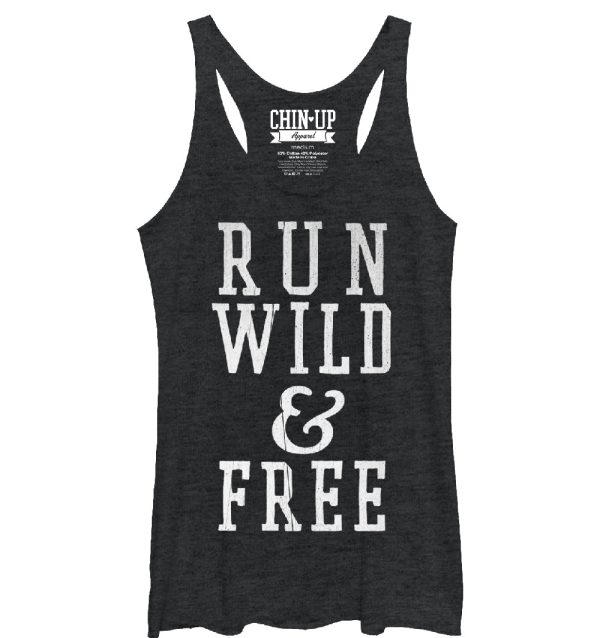 Women_s CHIN UP Run Wild and Free Racerback Tank Top