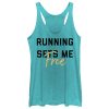 Women_s CHIN UP Running Sets Me Free Racerback Tank Top