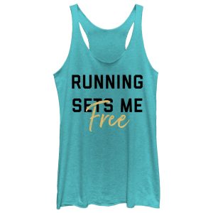 Women_s CHIN UP Running Sets Me Free Racerback Tank Top