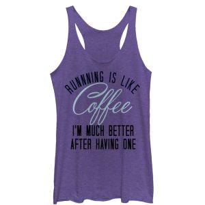 Women_s CHIN UP Running is Like Coffee Racerback Tank Top