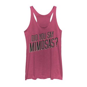 Women_s CHIN UP Say Mimosas Racerback Tank Top