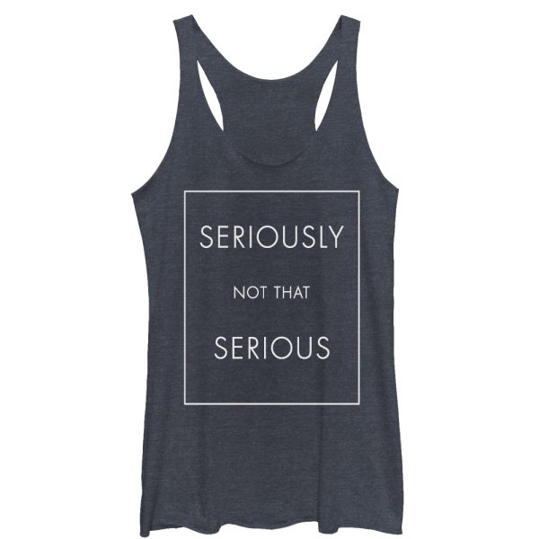 Women_s CHIN UP Seriously Not That Serious Racerback Tank Top