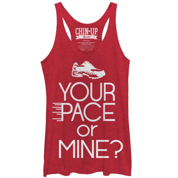 Women_s CHIN UP Shoe Your Pace or Mine Racerback Tank Top