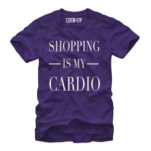 Women_s CHIN UP Shopping is My Cardio Boyfriend Tee