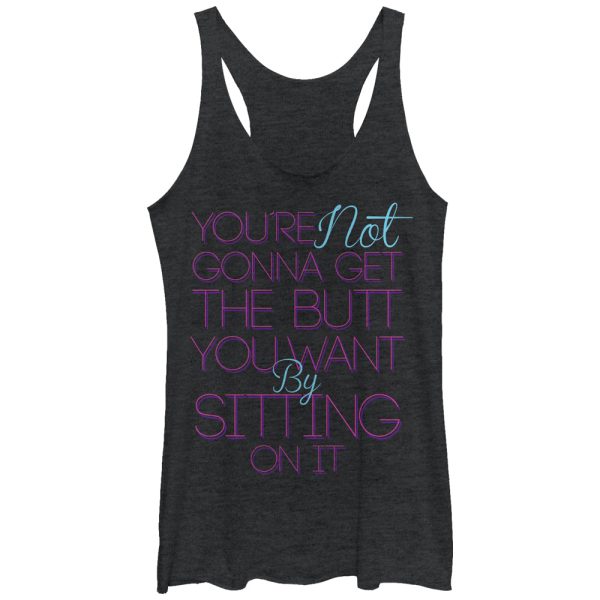 Women_s CHIN UP Sitting on Your Butt Racerback Tank Top