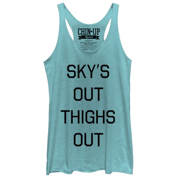 Women_s CHIN UP Sky_s Out Thighs Out Racerback Tank Top