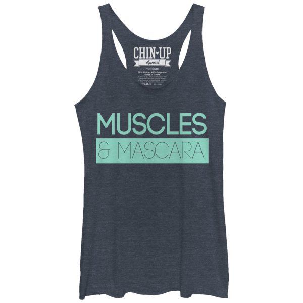 Women_s CHIN UP Sleek Muscles and Mascara Racerback Tank Top