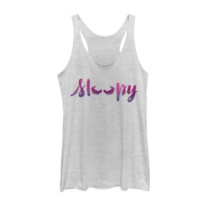 Women_s CHIN UP Sleepy Face Racerback Tank Top