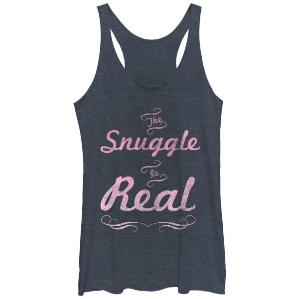 Women_s CHIN UP Snuggle is Real Cursive Racerback Tank Top