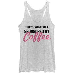 Women_s CHIN UP Sponsored by Coffee Racerback Tank Top