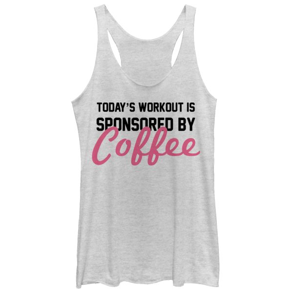 Women_s CHIN UP Sponsored by Coffee Racerback Tank Top