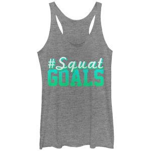 Women_s CHIN UP Squat Goals Racerback Tank Top