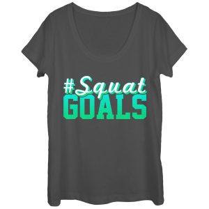 Women_s CHIN UP Squat Goals Scoop Neck