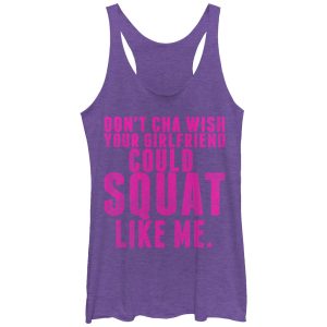 Women_s CHIN UP Squat Like Me Racerback Tank Top