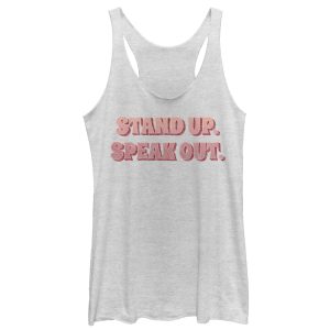 Women_s CHIN UP Stand Up Speak Out Racerback Tank Top