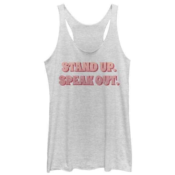 Women_s CHIN UP Stand Up Speak Out Racerback Tank Top