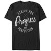 Women_s CHIN UP Strive For Progress Not Perfection Boyfriend Tee