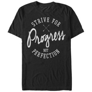 Women_s CHIN UP Strive For Progress Not Perfection Boyfriend Tee