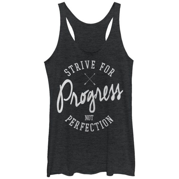 Women_s CHIN UP Strive For Progress Not Perfection Racerback Tank Top