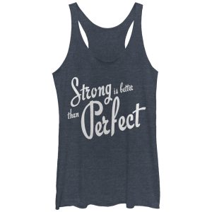 Women_s CHIN UP Strong is Better than Perfect Racerback Tank Top