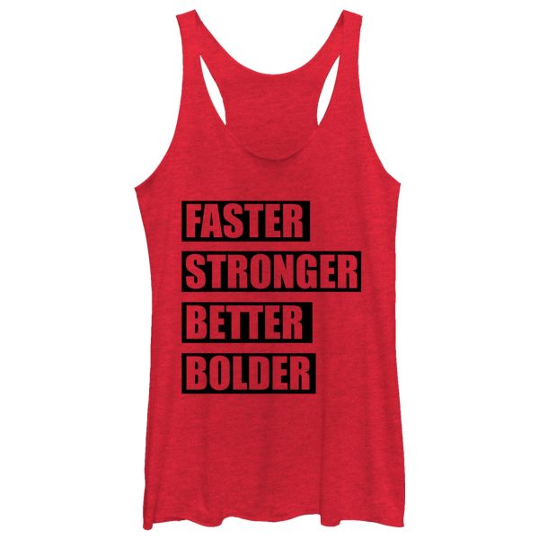 Women_s CHIN UP Stronger Girl Power Racerback Tank Top