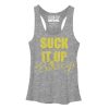 Women_s CHIN UP Suck it up Buttercup Racerback Tank Top