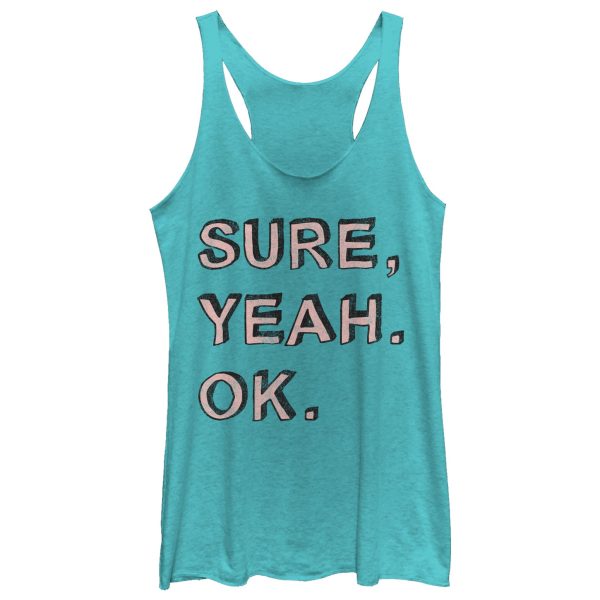 Women_s CHIN UP Sure, Yeah, Ok Racerback Tank Top