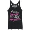 Women_s CHIN UP Sweat Never Hurt Anyone Racerback Tank Top