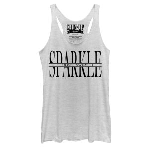 Women_s CHIN UP Sweat Sparkle Racerback Tank Top