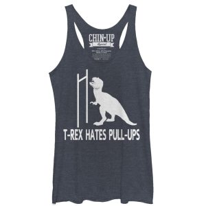 Women_s CHIN UP T-Rex Pull-Ups Racerback Tank Top