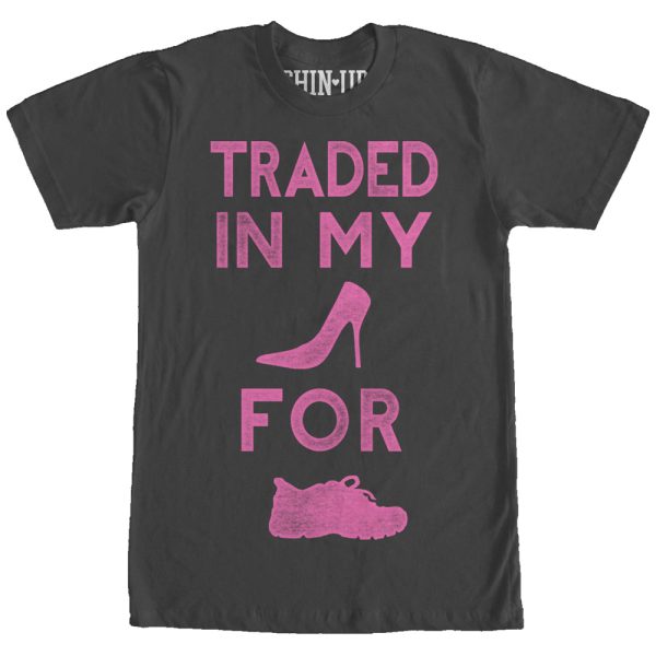 Women_s CHIN UP Traded in My Heels Boyfriend Tee